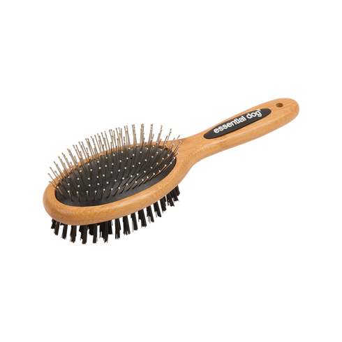 Natural Bamboo Two-Sided Brush: Dogs & Cats