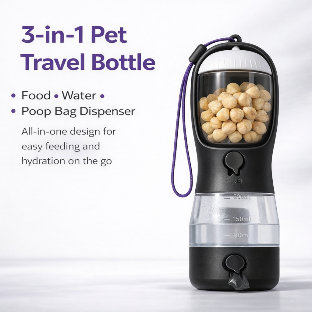 3-in-1 Pet Travel Bottle